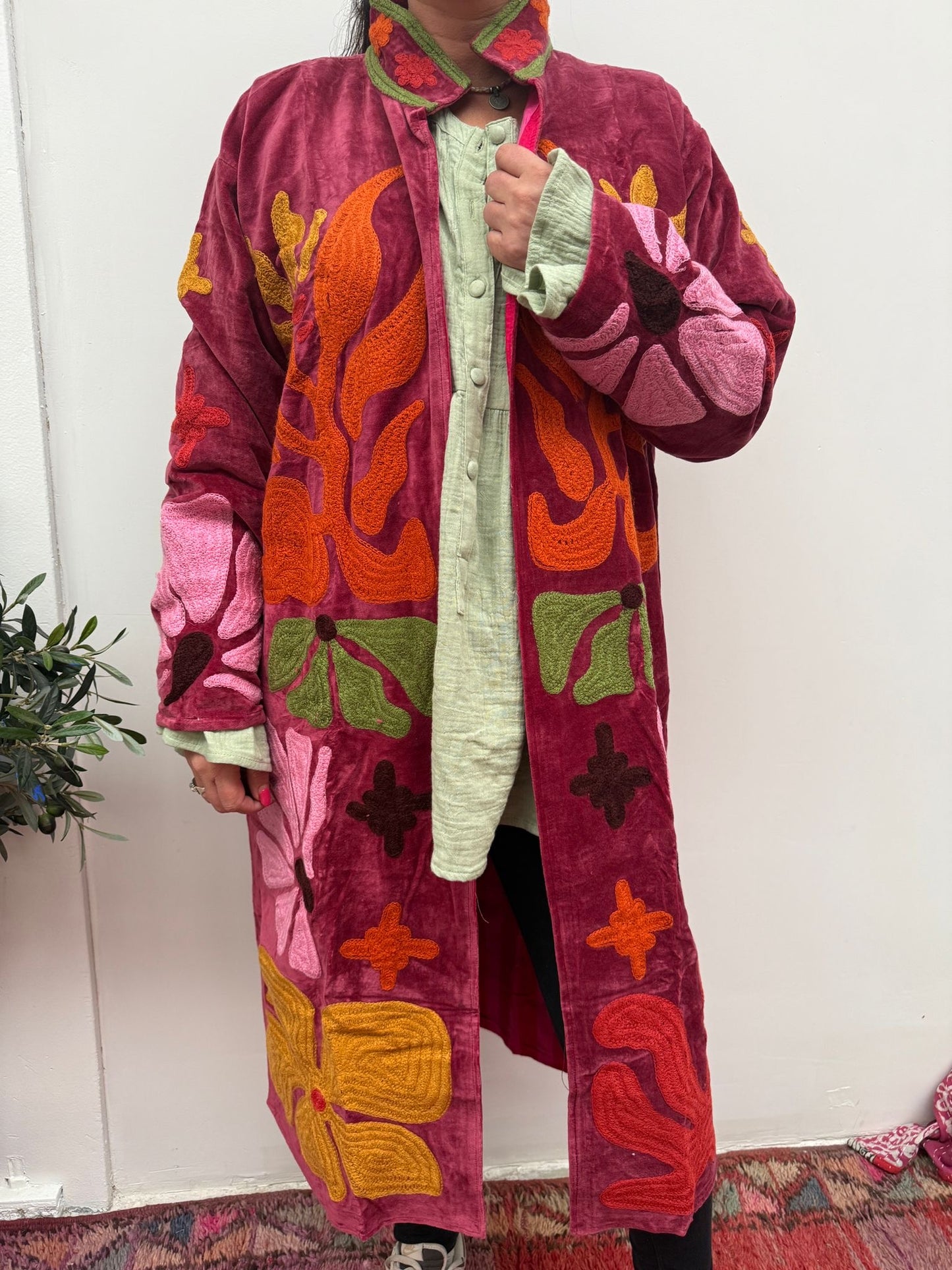 Velvet embroidery jacket Kimmie
