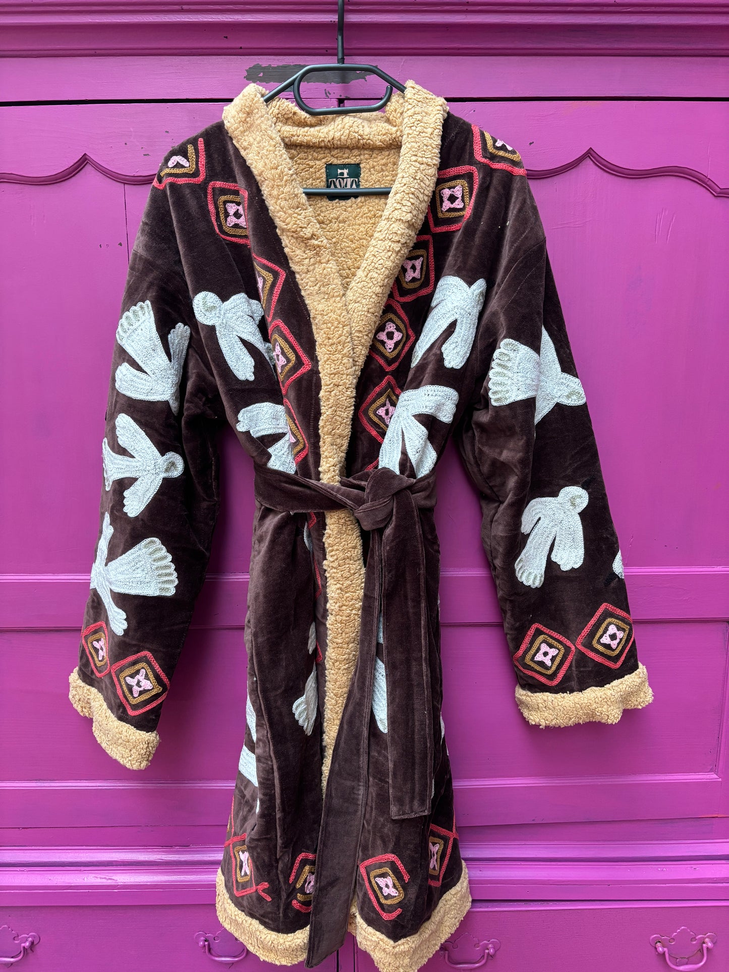 TOUT - Birds Coat Teddy Velvet