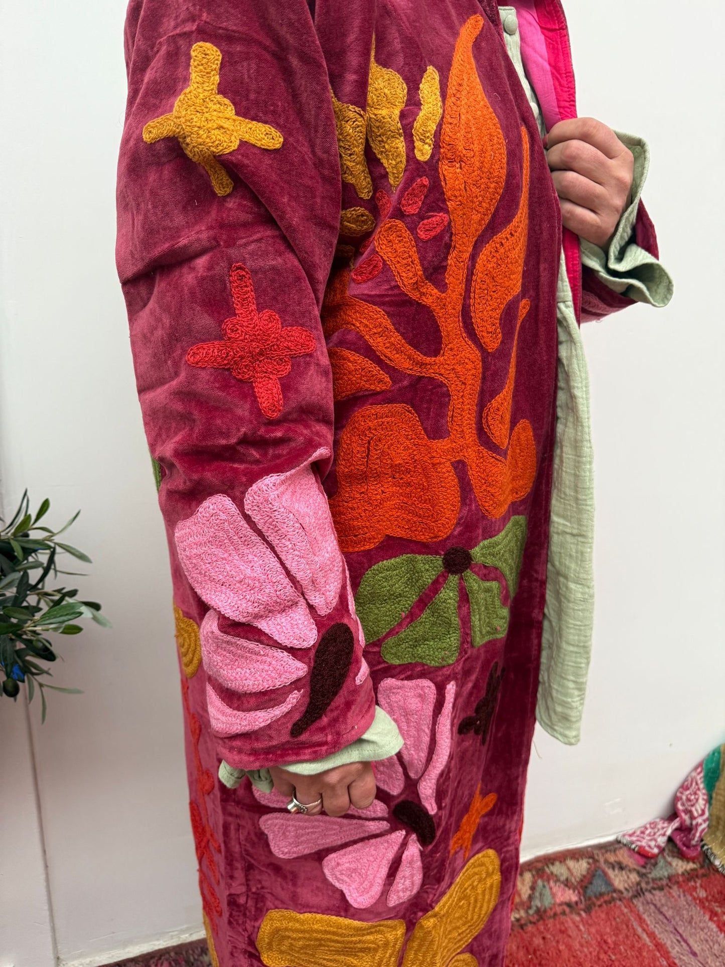 Velvet embroidery jacket Kimmie
