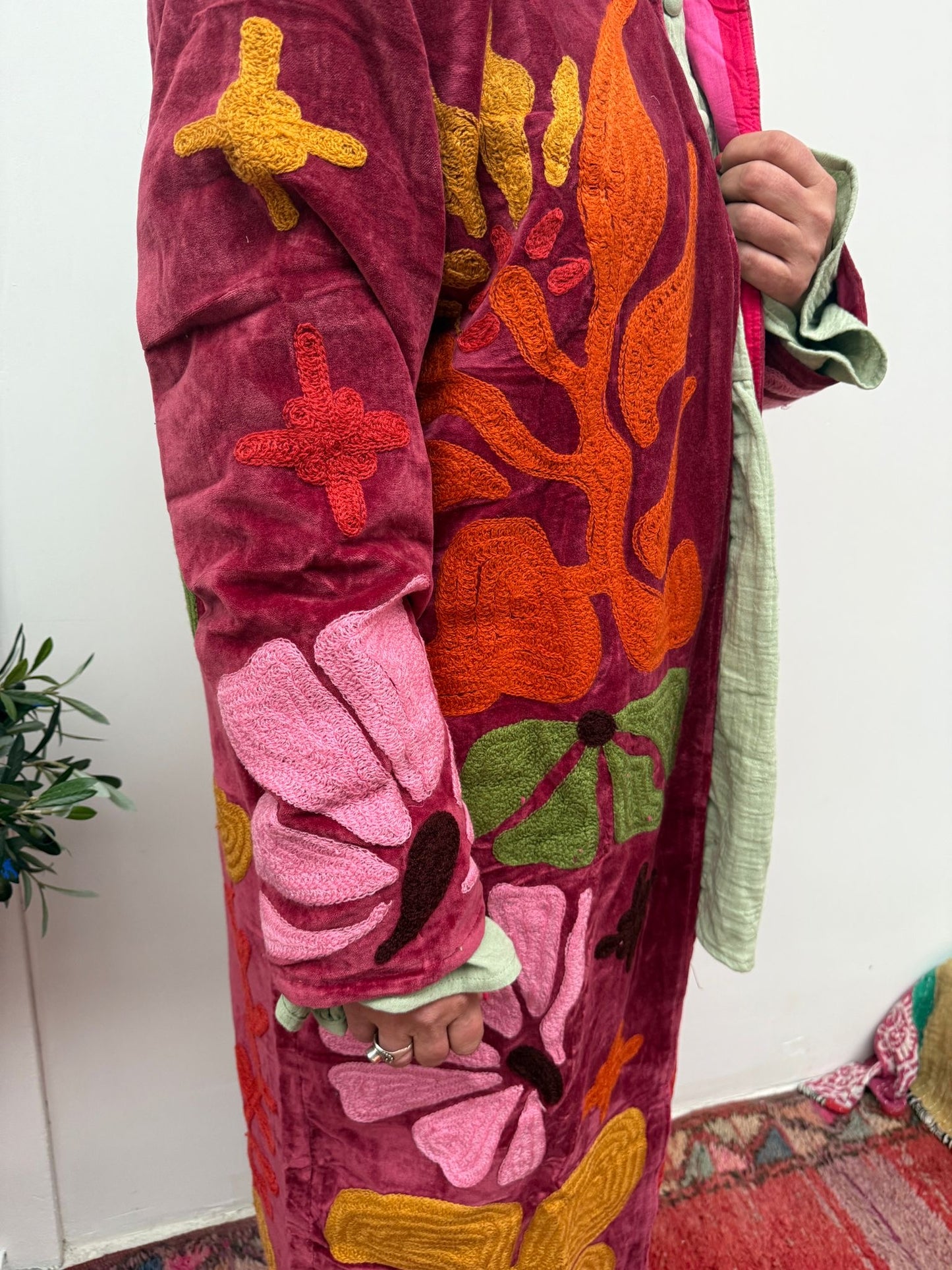 Velvet embroidery jacket Kimmie