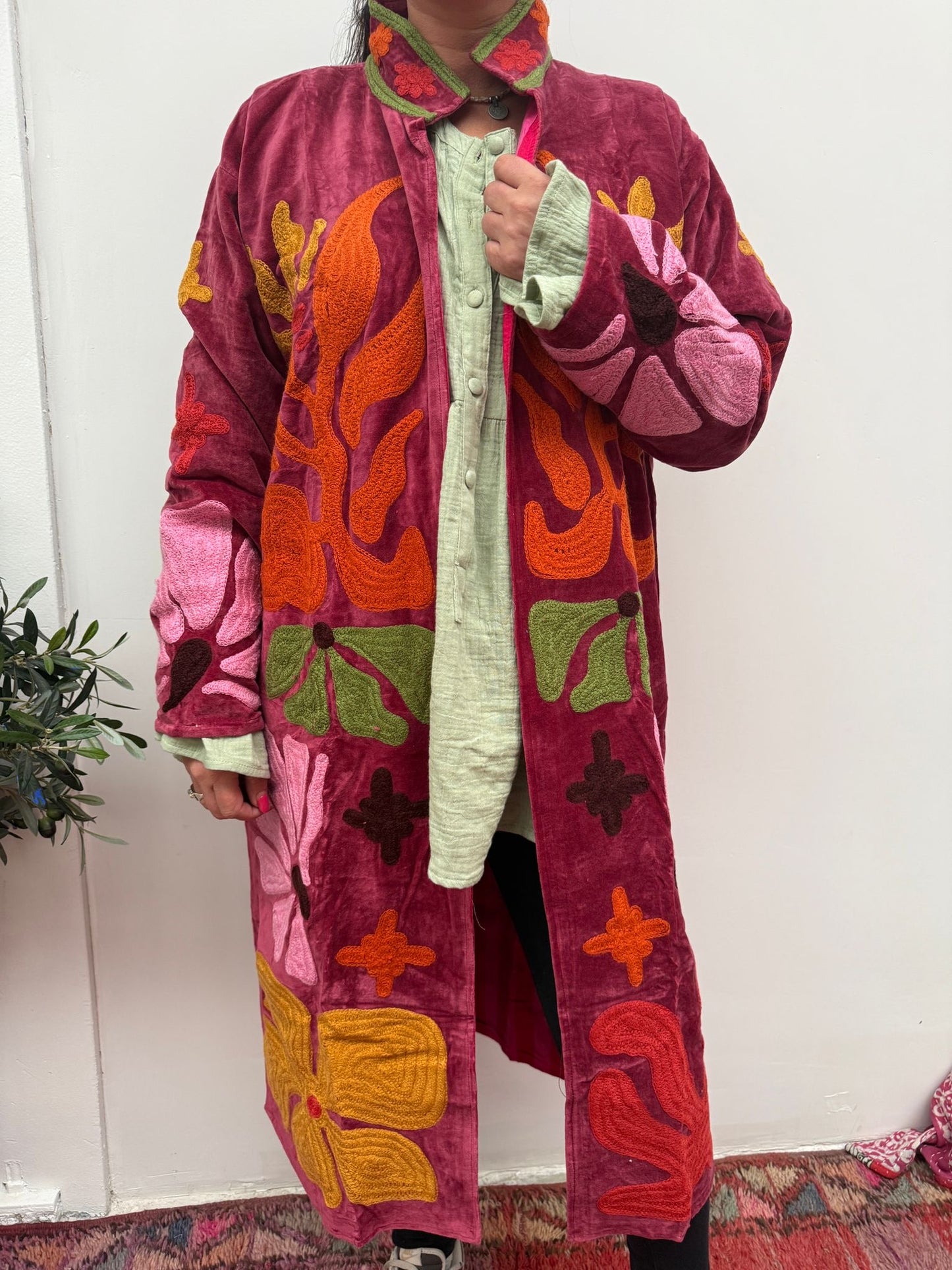 Velvet embroidery jacket Kimmie