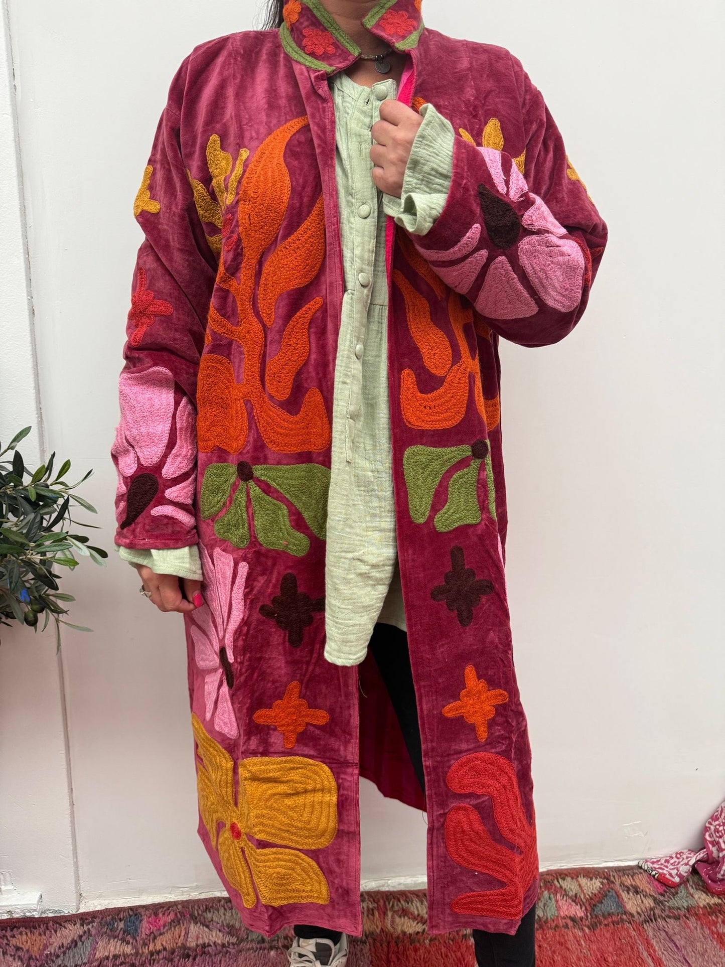 Velvet embroidery jacket Kimmie