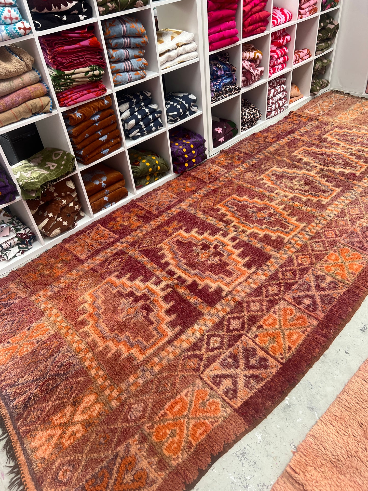 Vintage Boujaad Kleed paars oranje