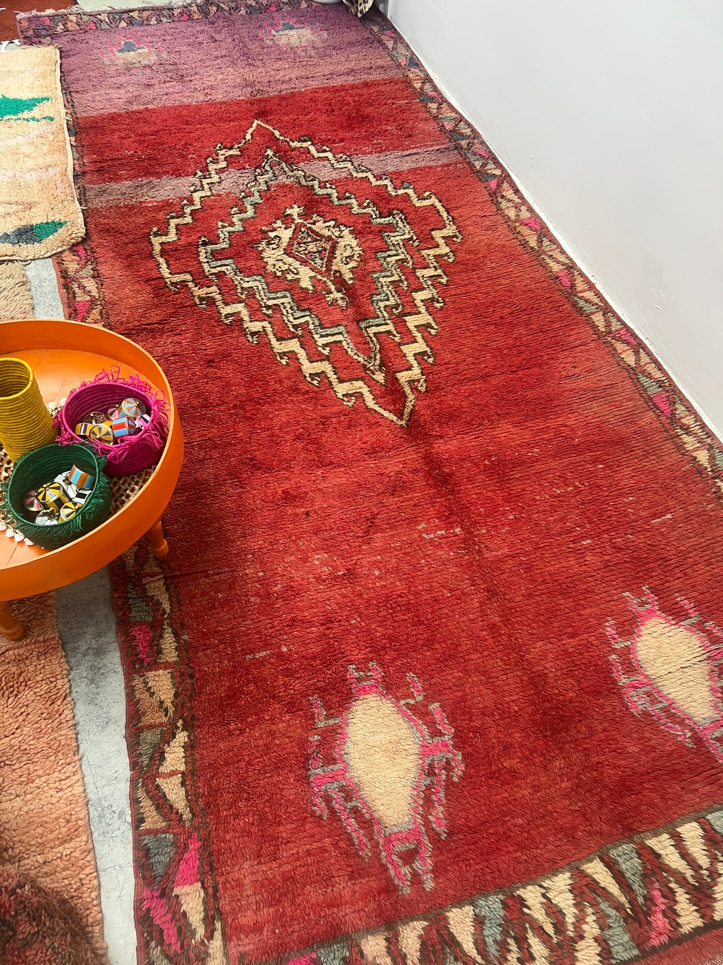 Vintage Boujaad Kleed Rood paars