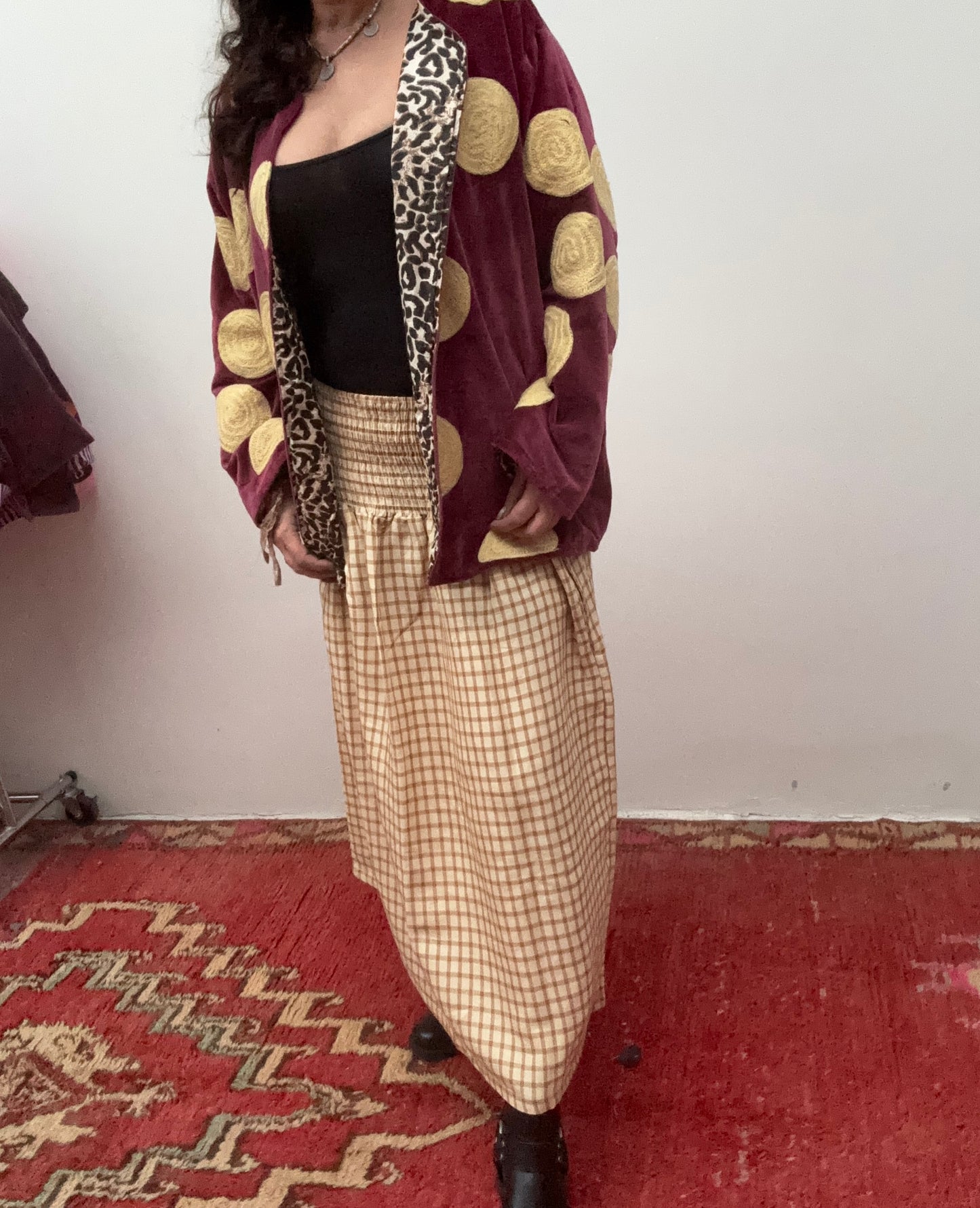 Blockprints Rok maxi yellow