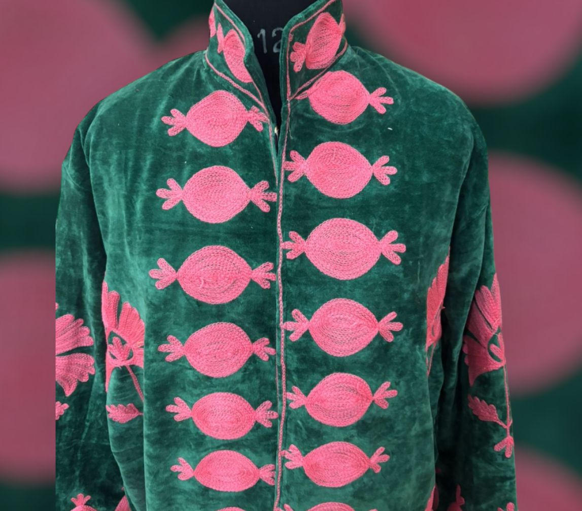 Long velvet Embroidery jasje special edition