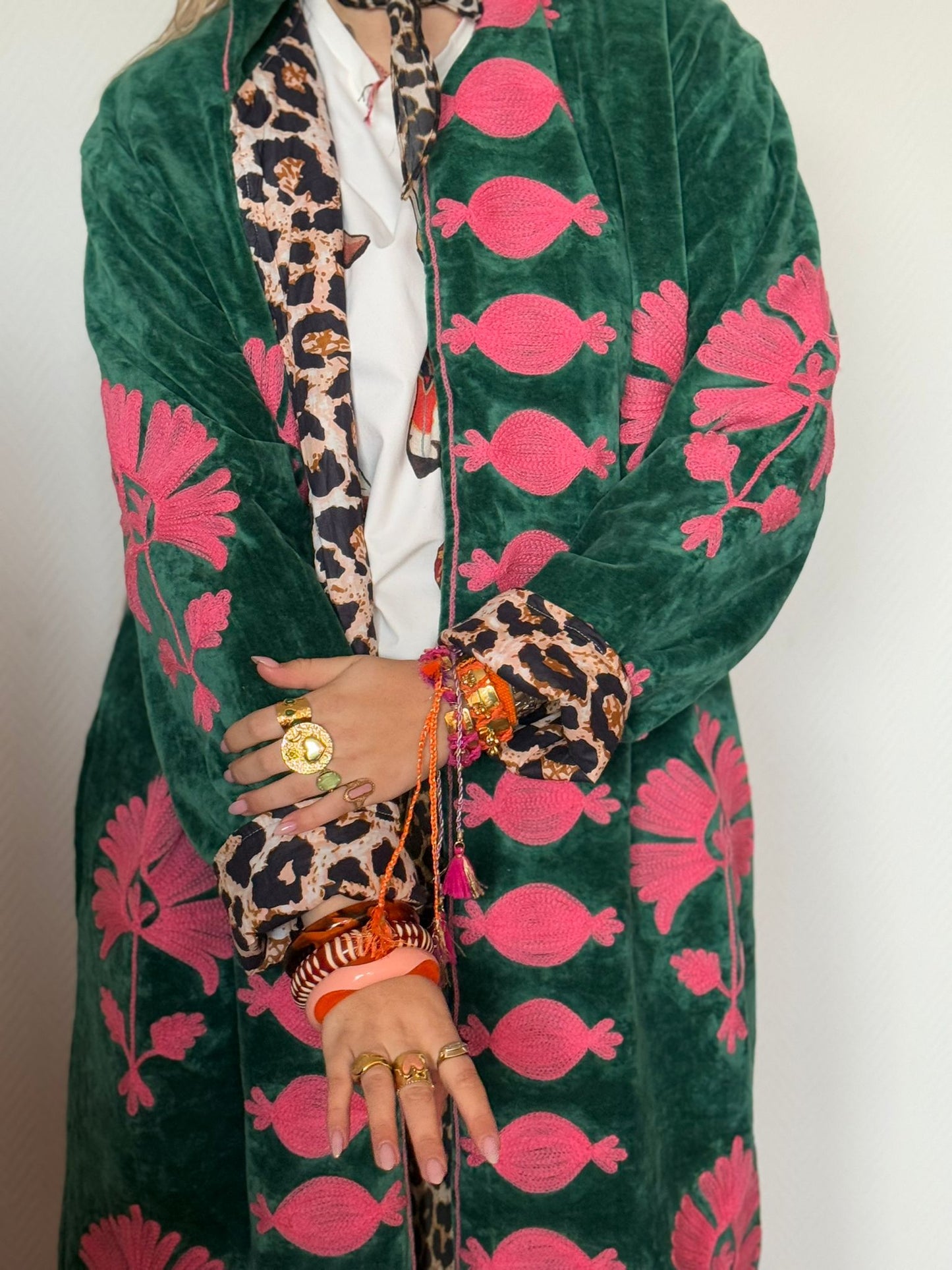 Long velvet Embroidery jasje special edition