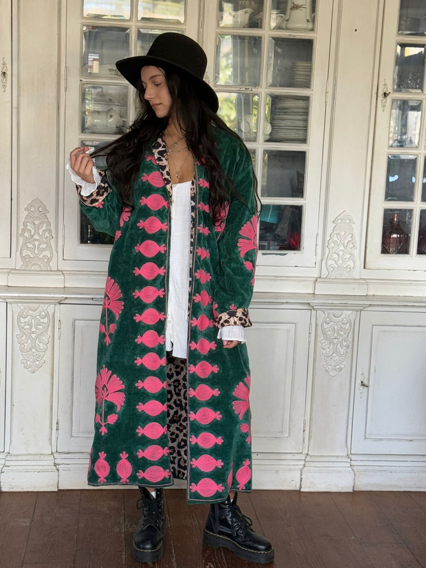 Long velvet Embroidery jasje special edition