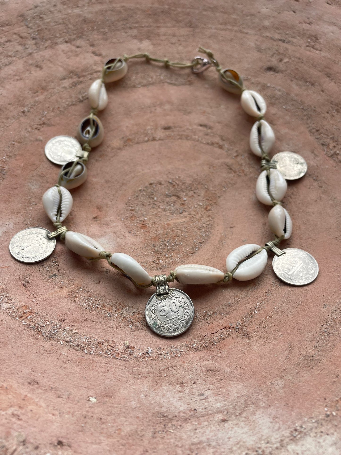 Schelpenketting met munten Faye