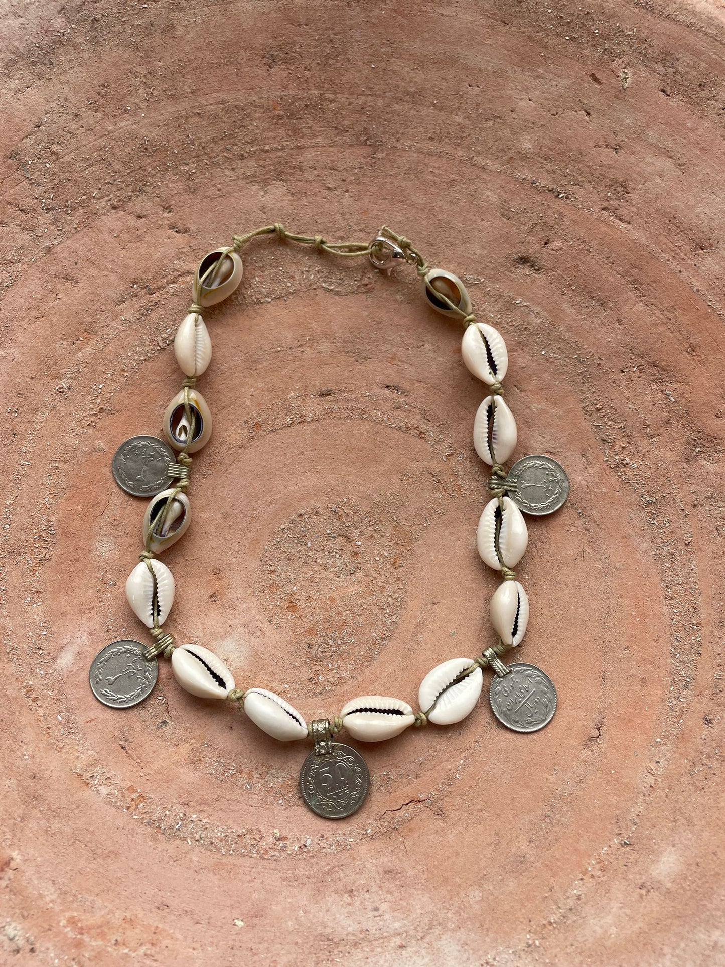 Schelpenketting met munten Faye
