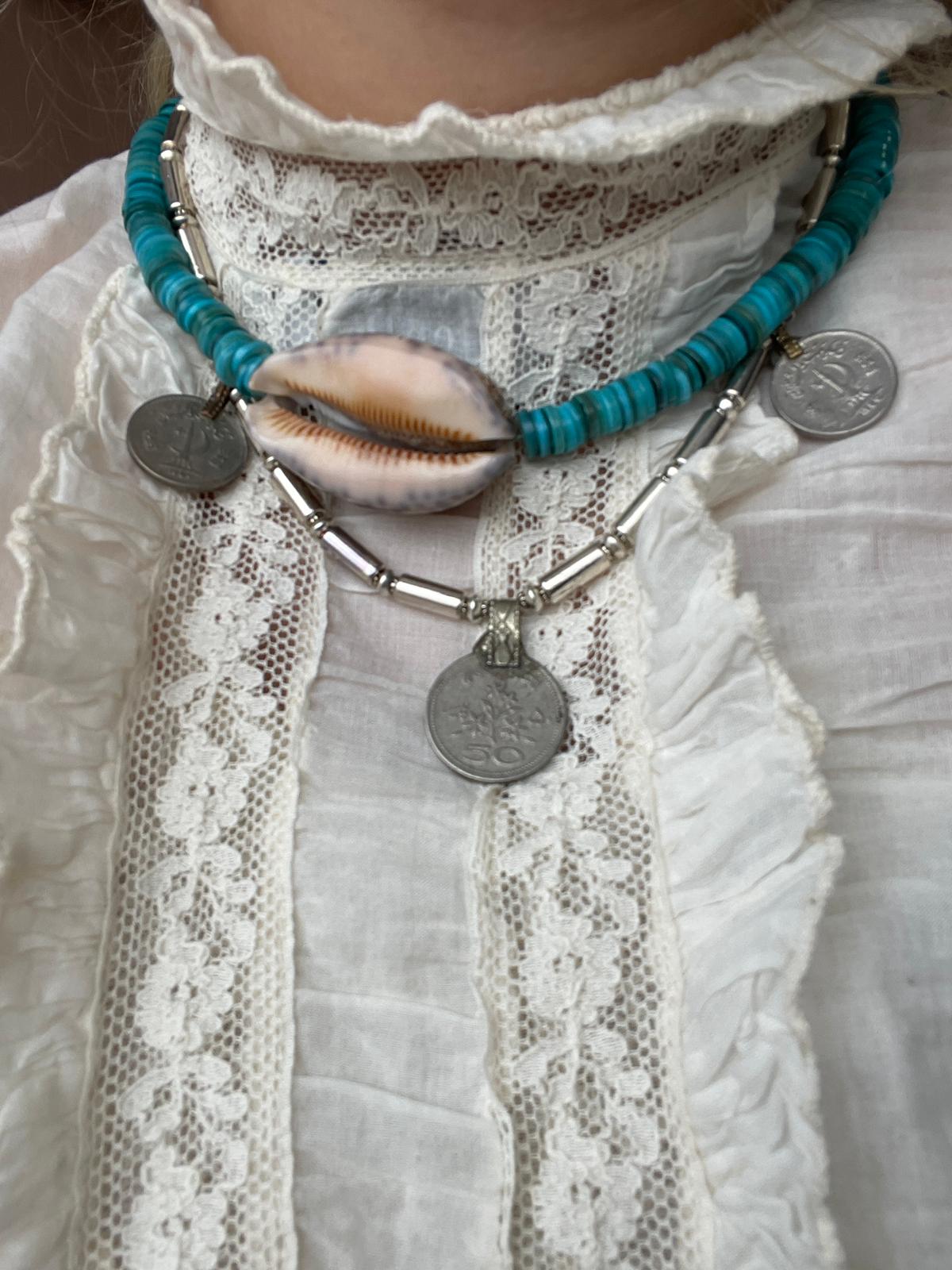 Vintage munten ketting Eefje