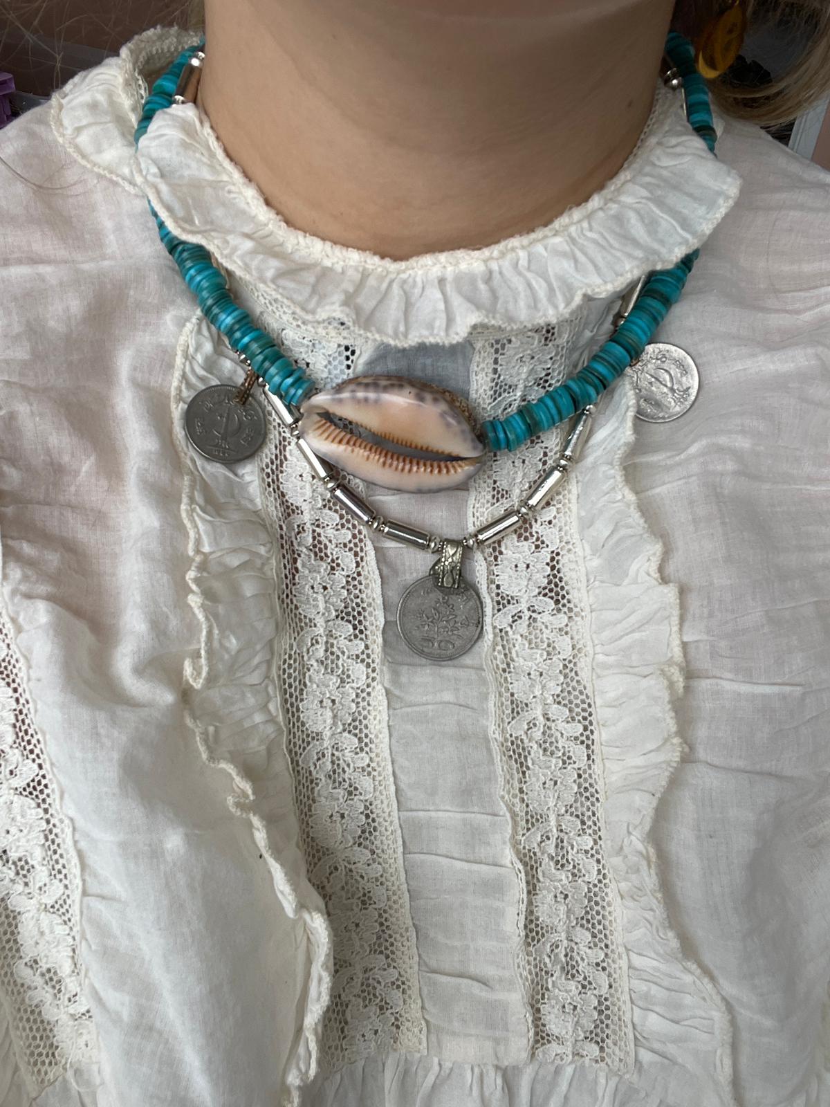 Vintage munten ketting Eefje