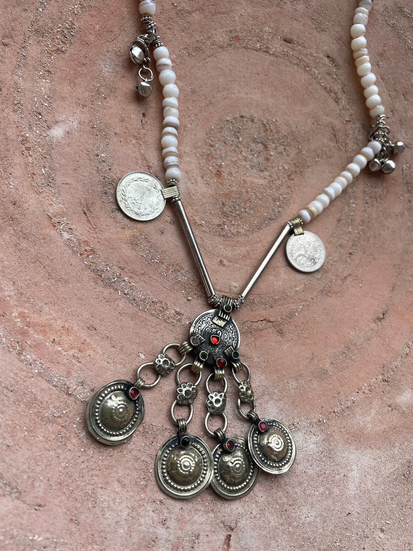 Munten ketting met vintage Hanger Debbie