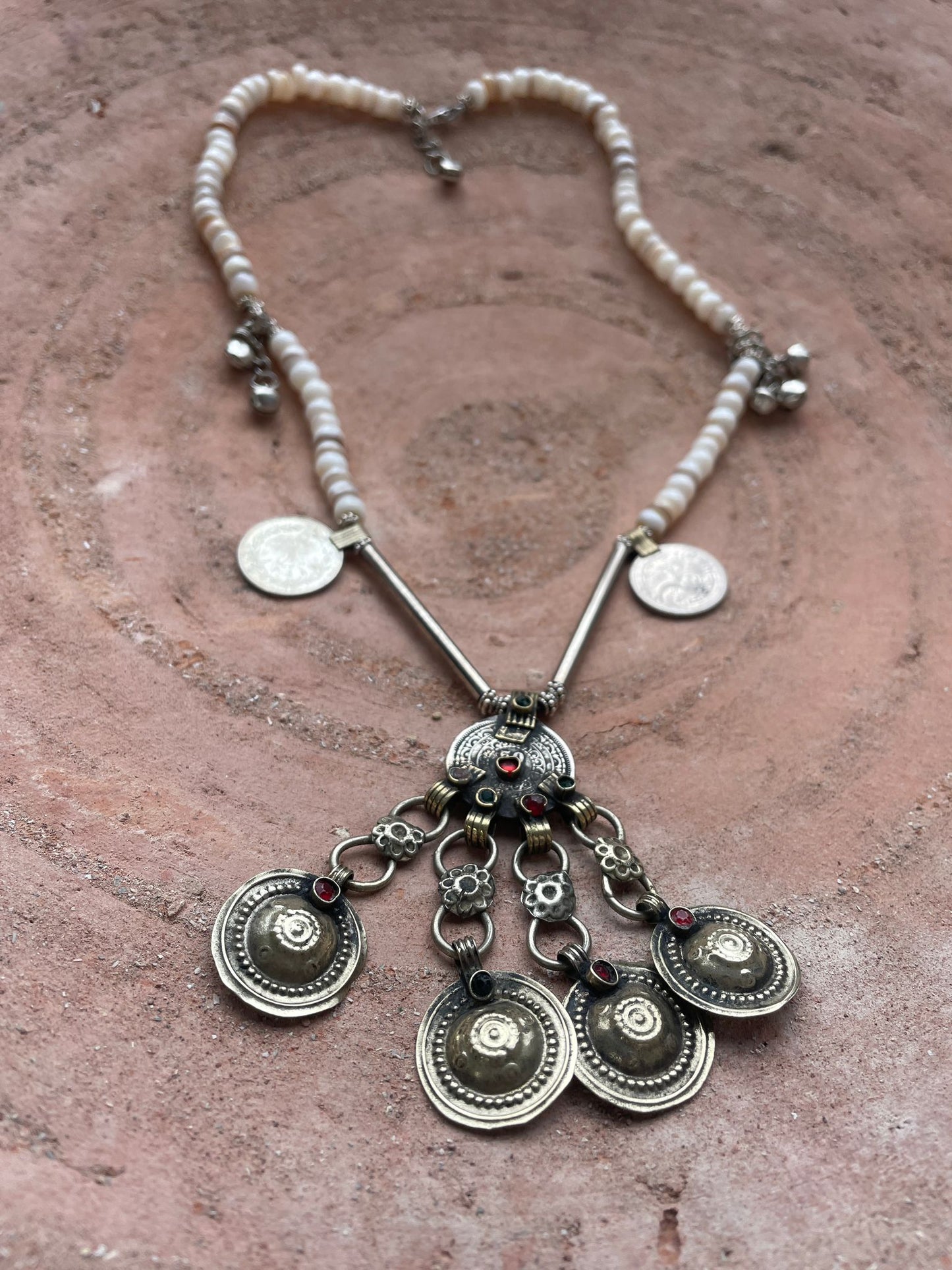 Munten ketting met vintage Hanger Debbie