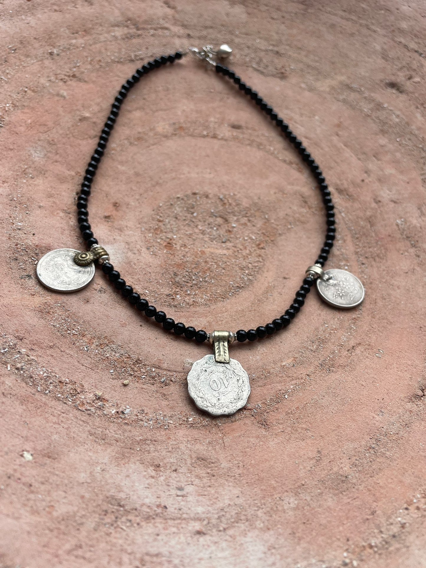 ketting vintage munten zwart Suus