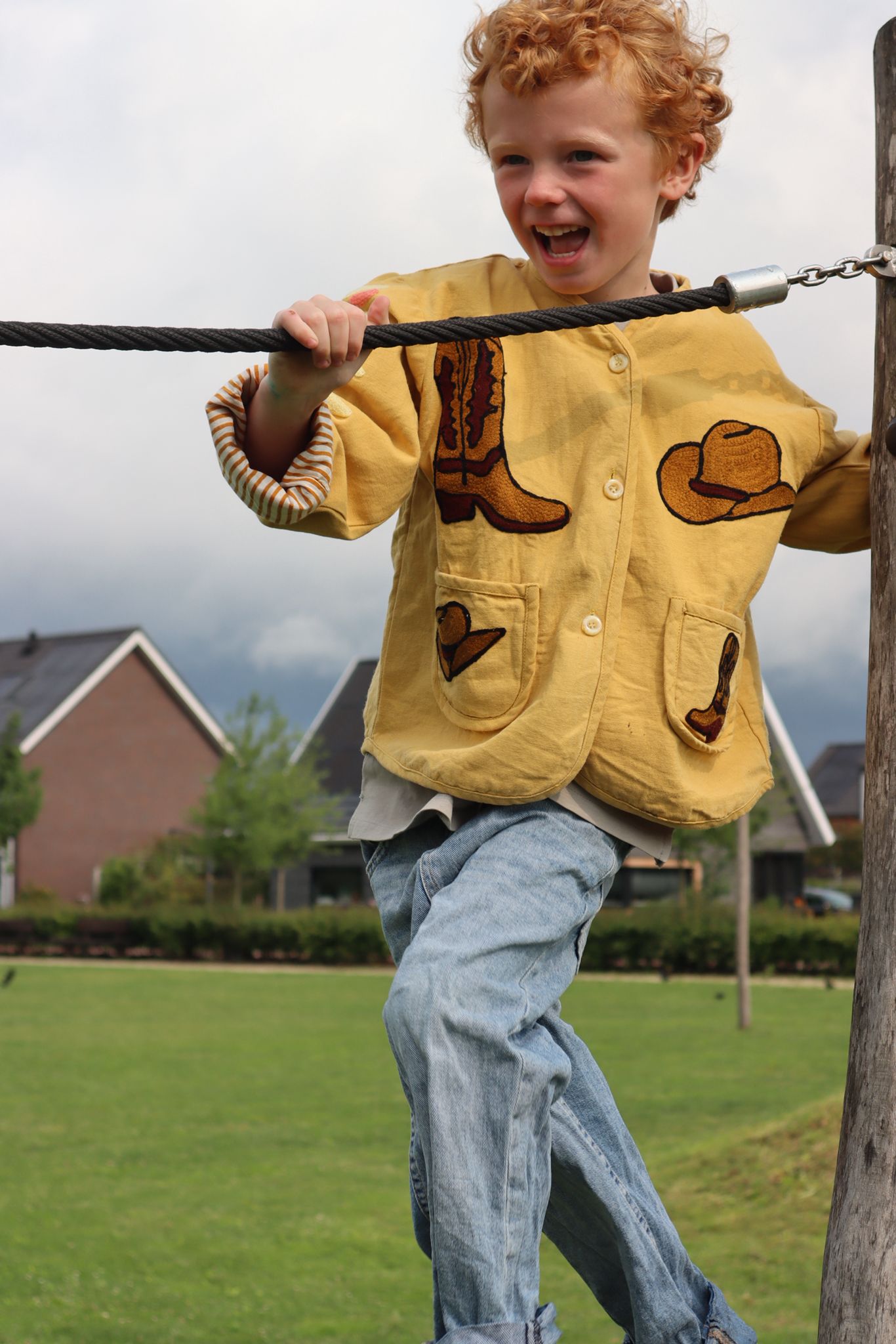 Cotton embroidery jacket cowboy KIDS