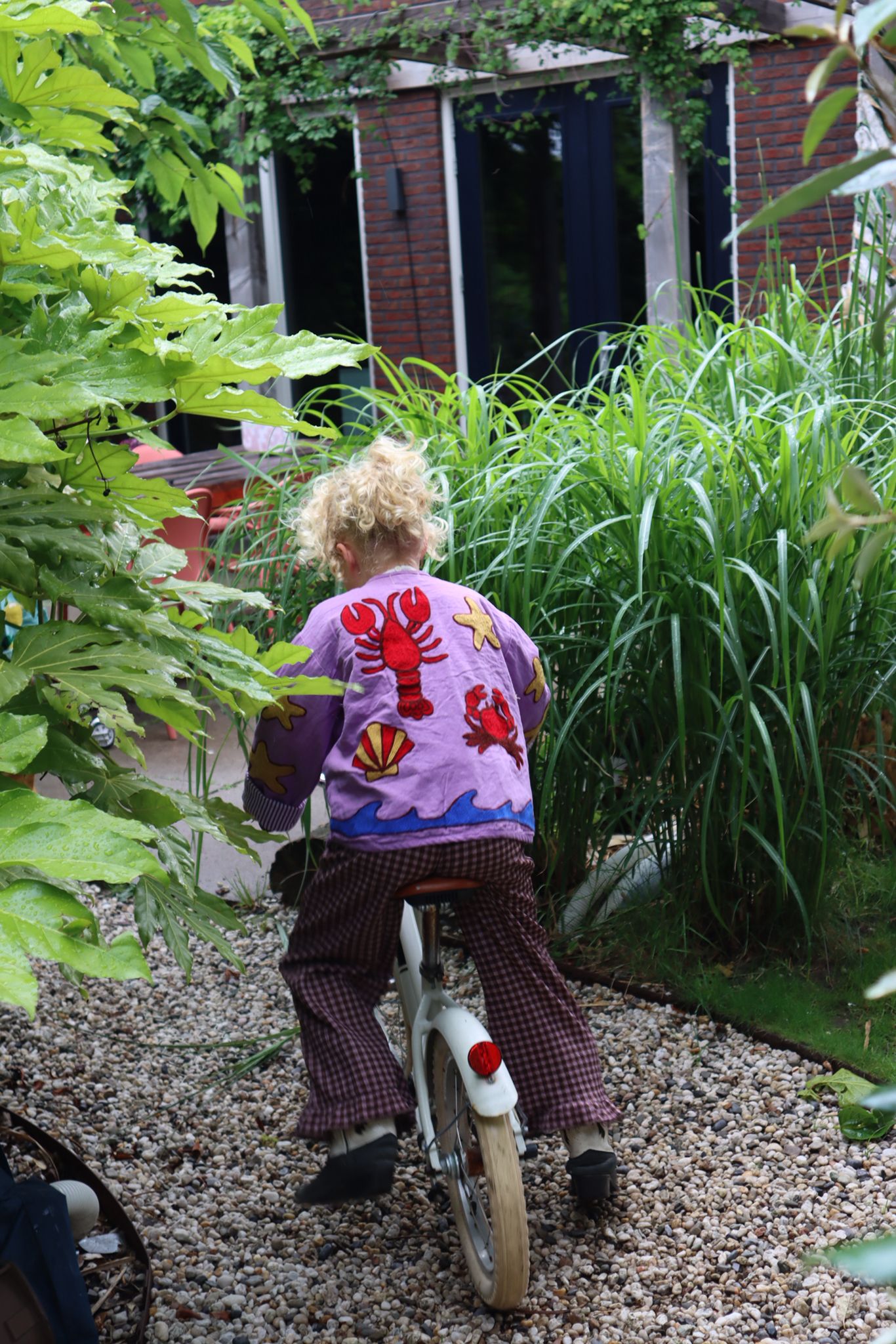 Cotton embroidery jacket crab KIDS