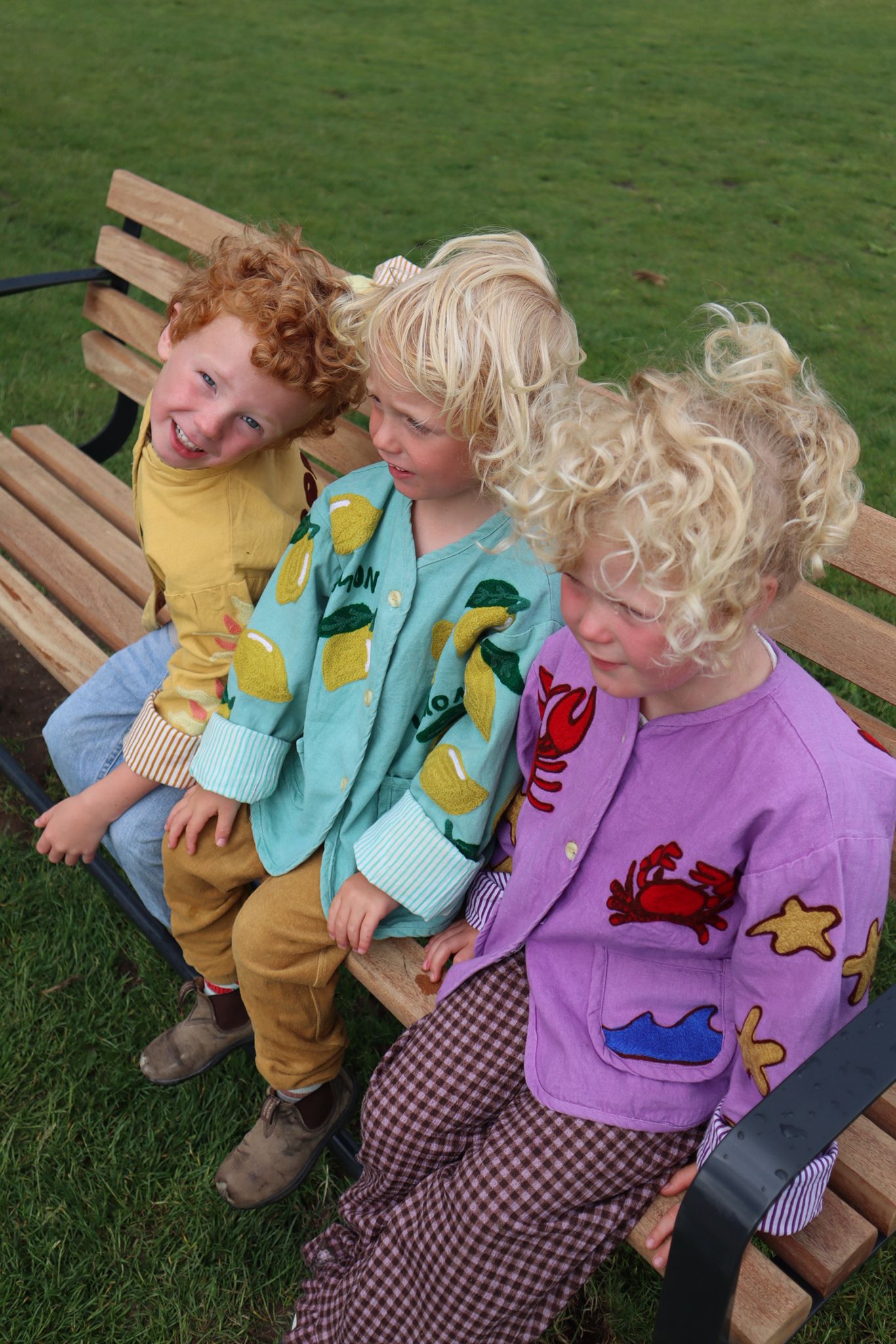 Cotton embroidery jacket crab KIDS