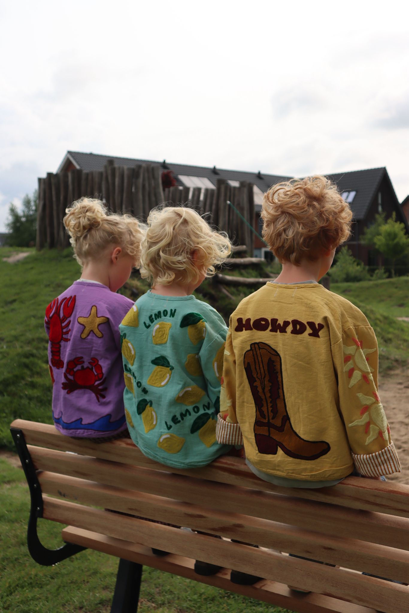 Cotton embroidery jacket crab KIDS