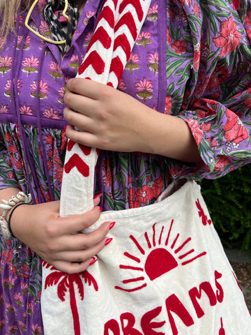 Blockprints jurk purple special