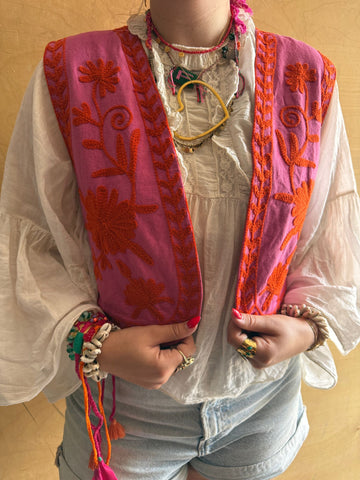 Gilet cotton Purple orange