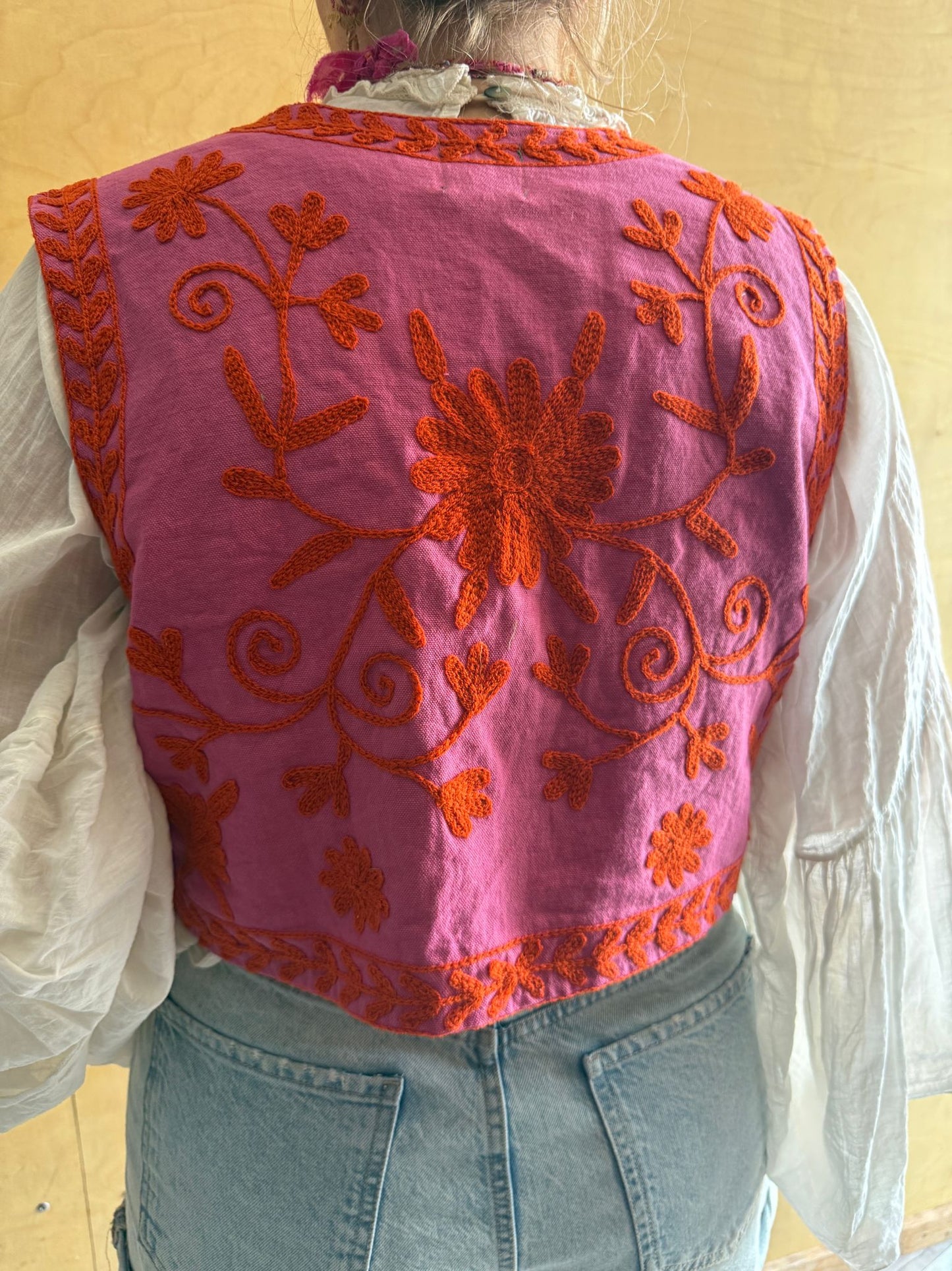 Gilet cotton Purple orange