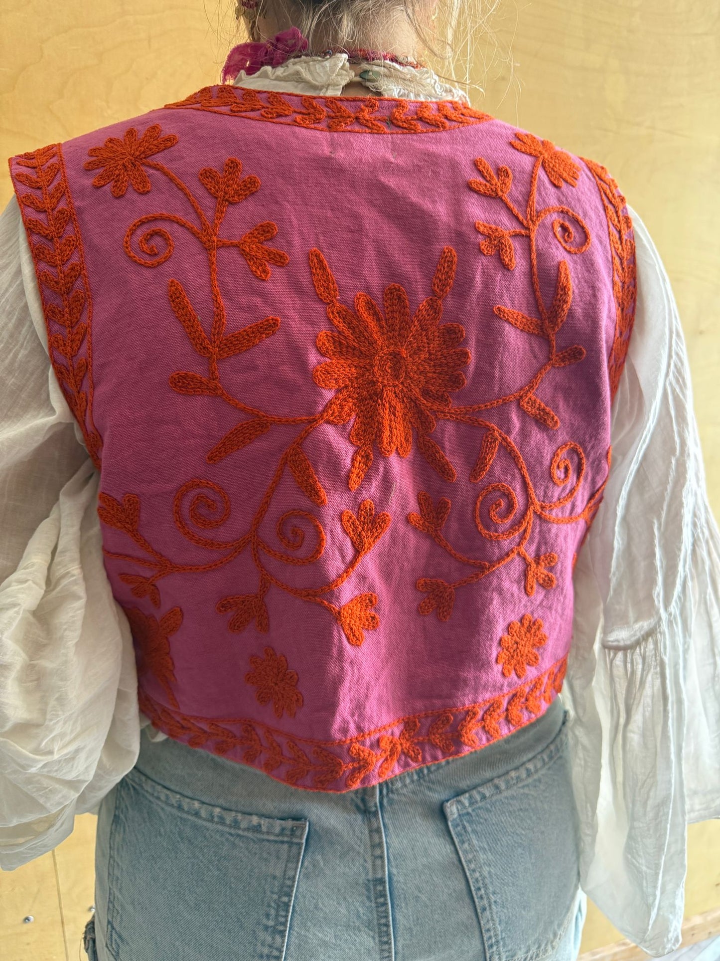 Gilet cotton Purple orange