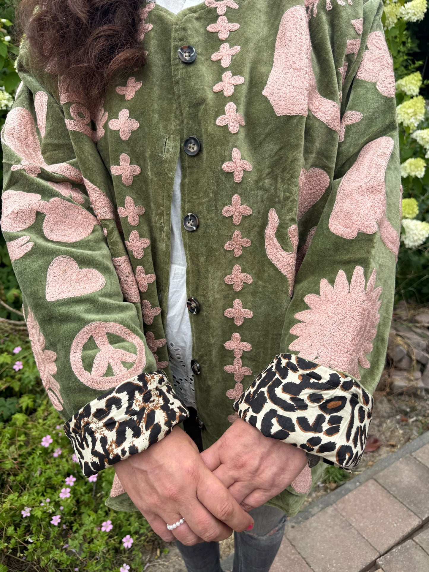 Velvet embroidery jacket DREAM jasje
