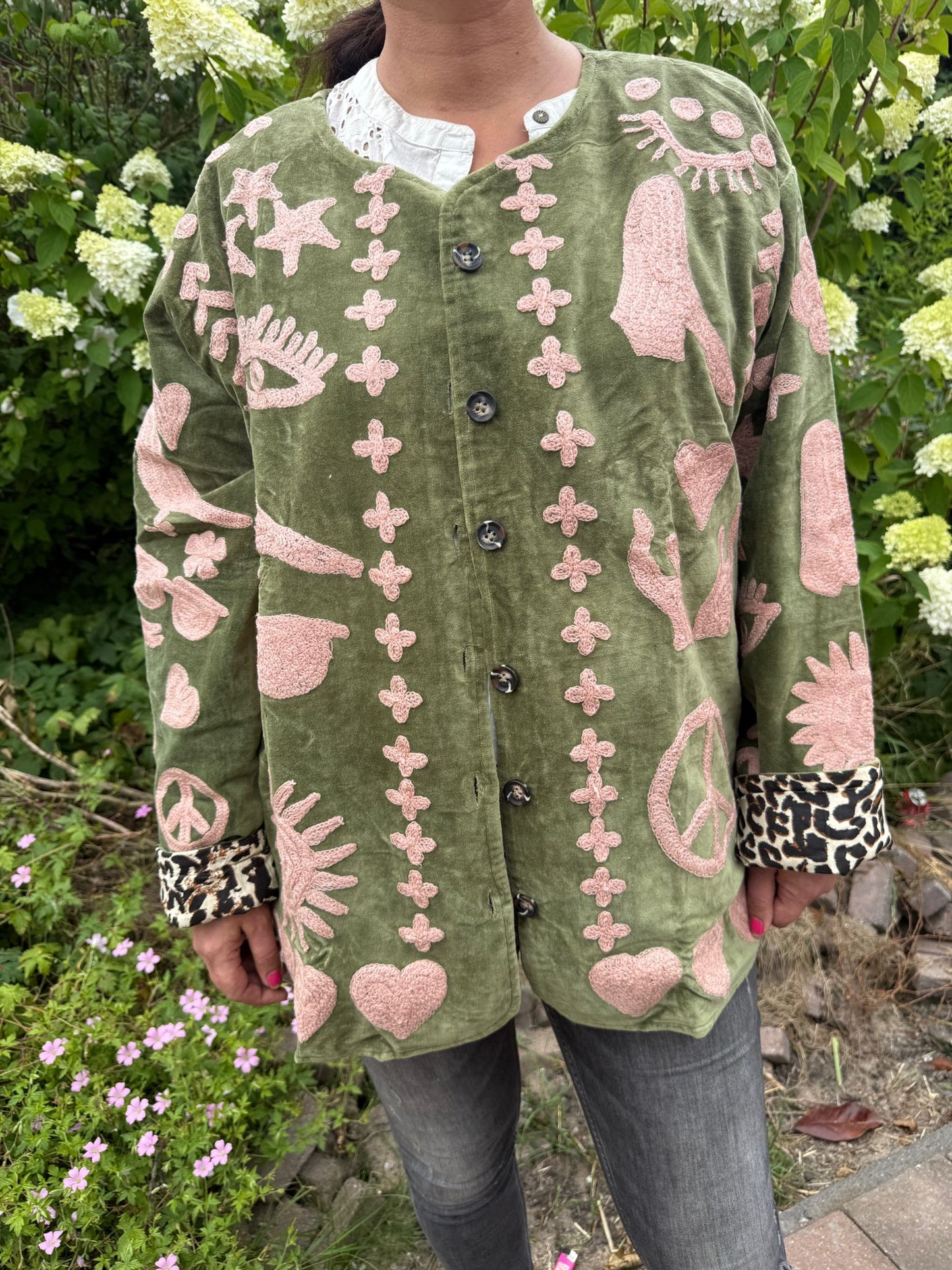 Velvet embroidery jacket DREAM jasje