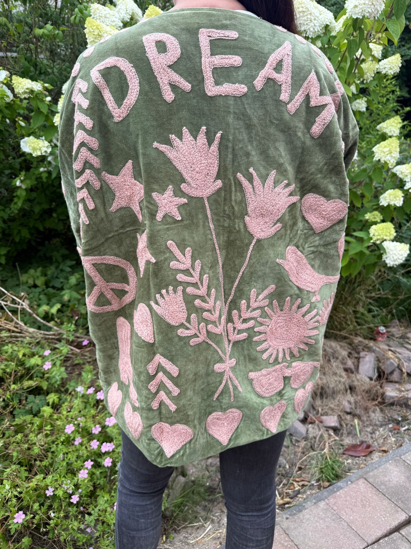 Velvet embroidery jacket DREAM jasje