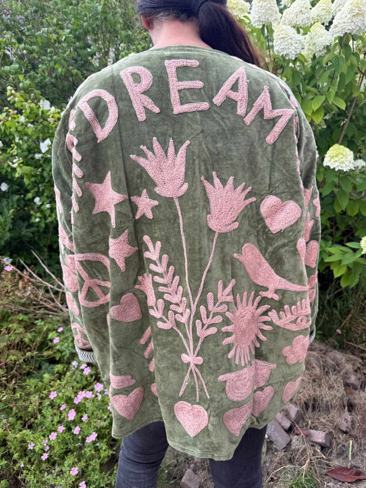 Velvet embroidery jacket DREAM jasje