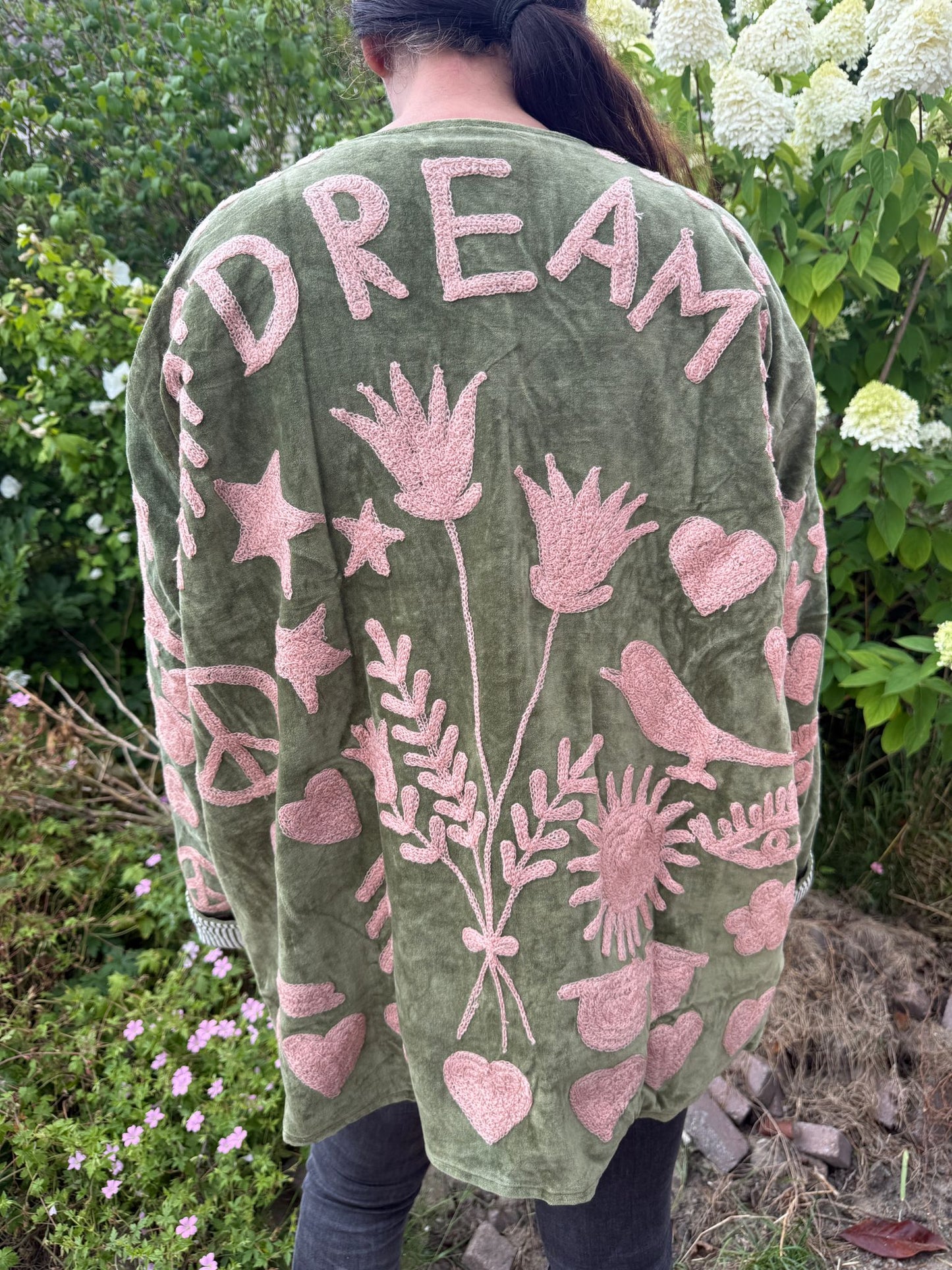 Velvet embroidery jacket DREAM jasje