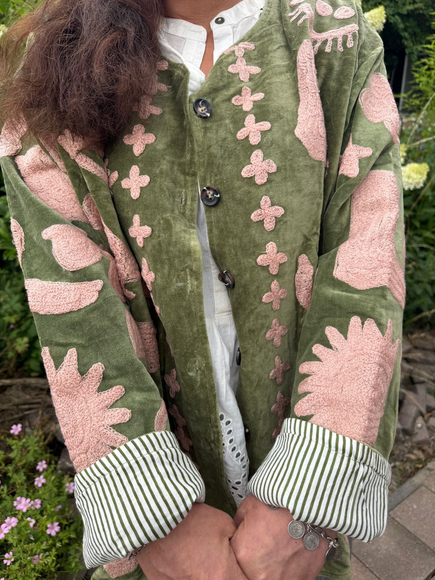 Velvet embroidery jacket DREAM jasje
