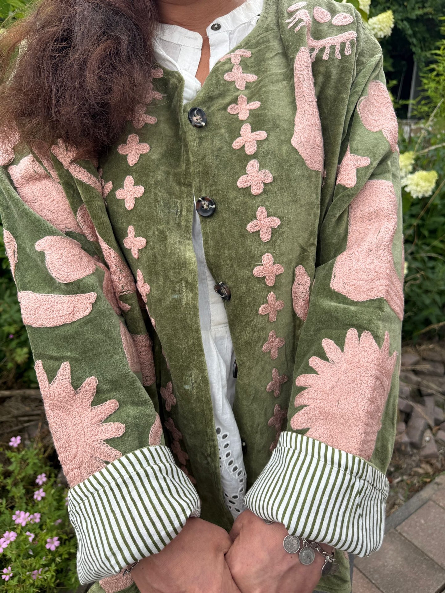 Velvet embroidery jacket DREAM jasje