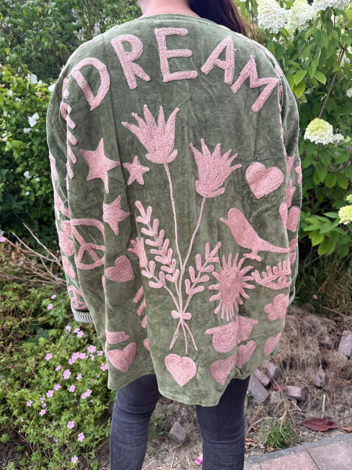 Velvet embroidery jacket DREAM jasje