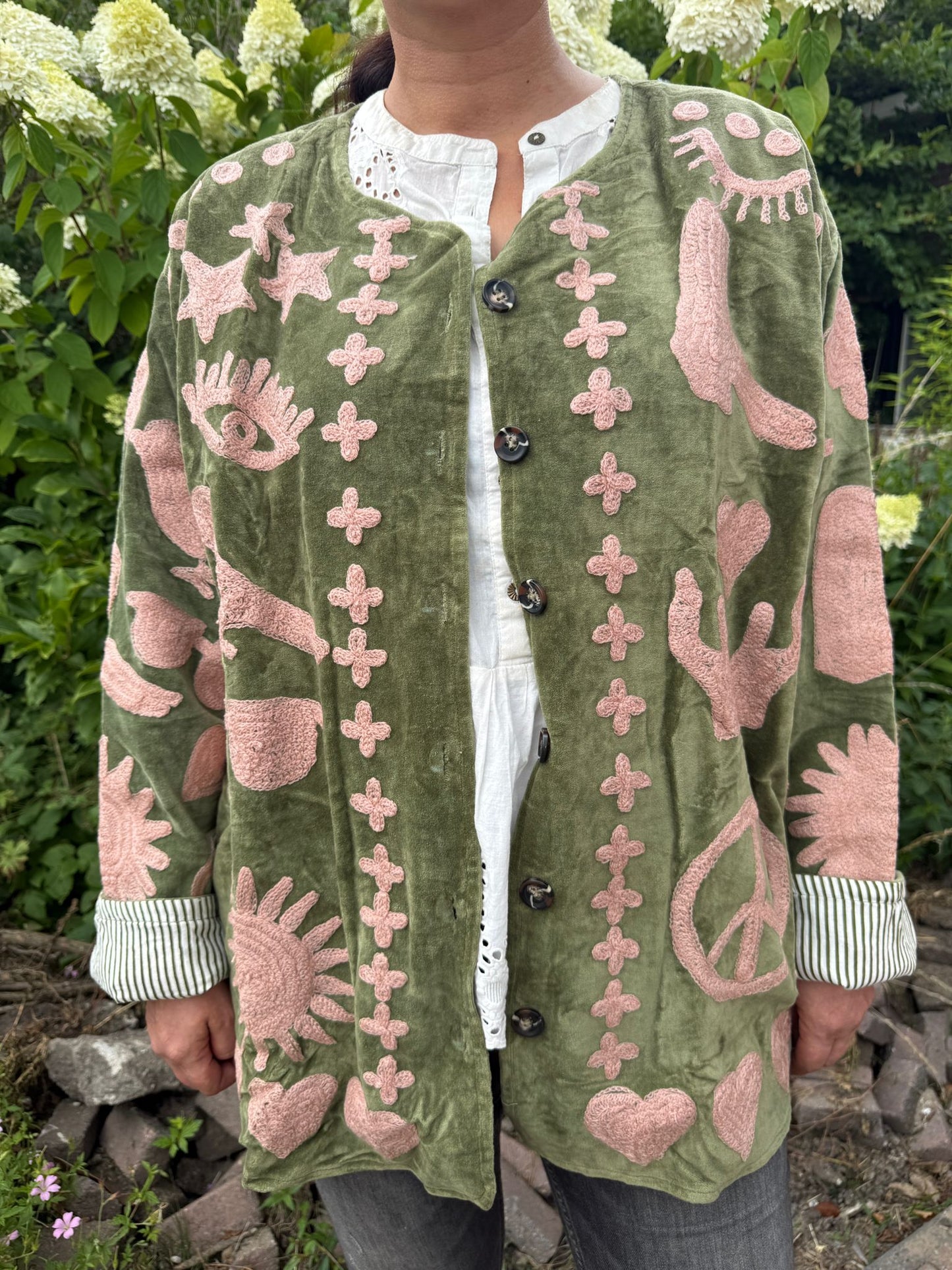 Velvet embroidery jacket DREAM jasje