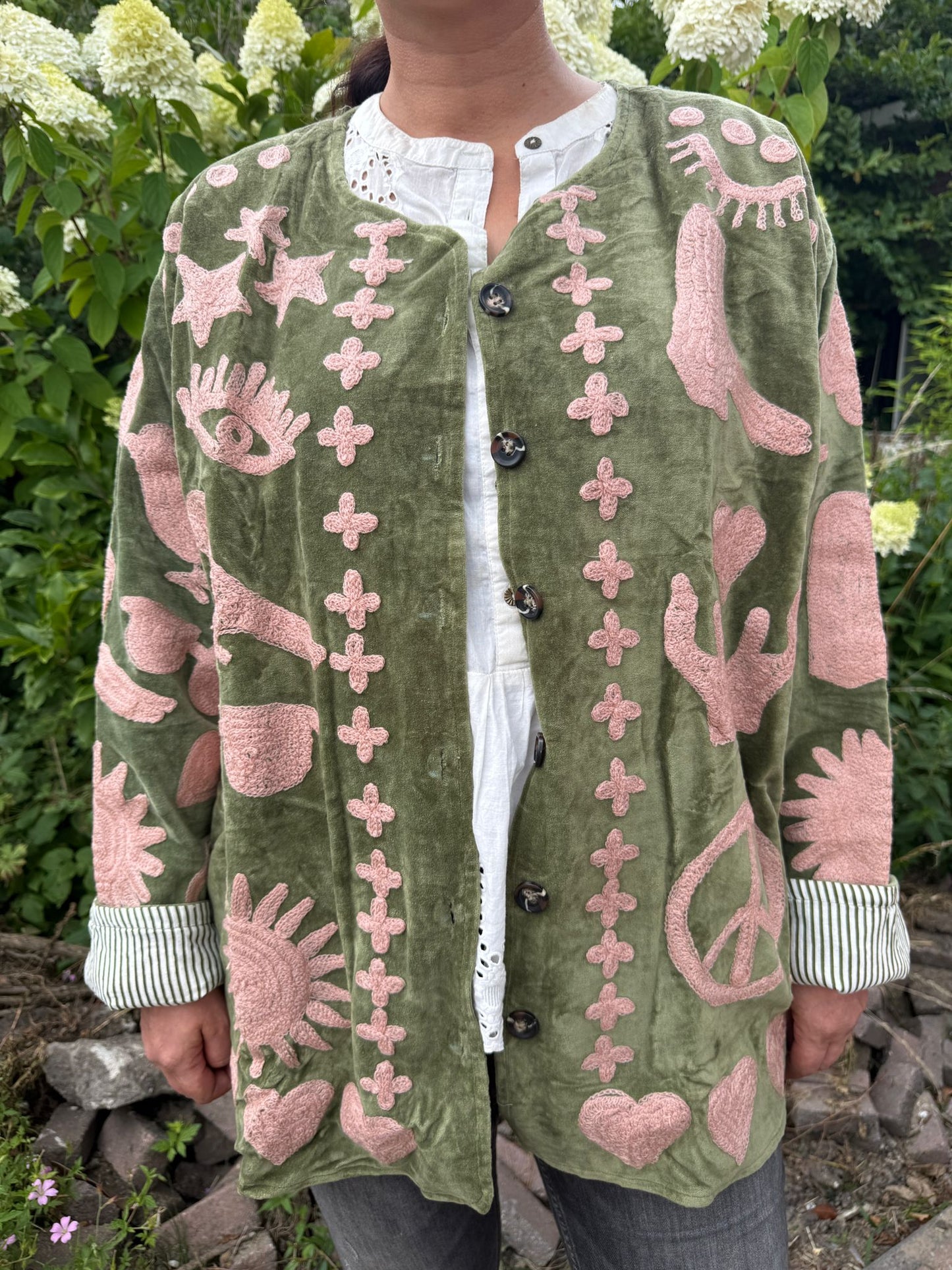 Velvet embroidery jacket DREAM jasje
