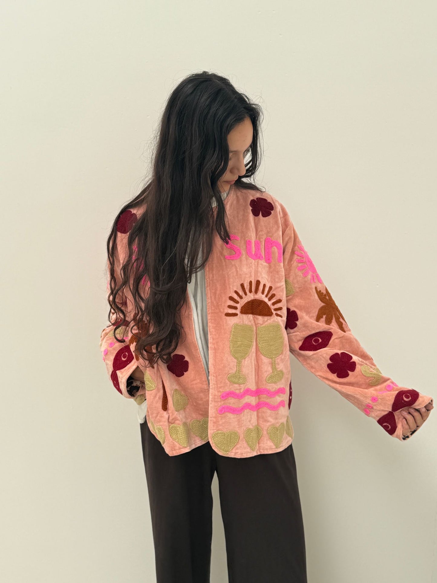 Velvet Jacket CINCIN zalm