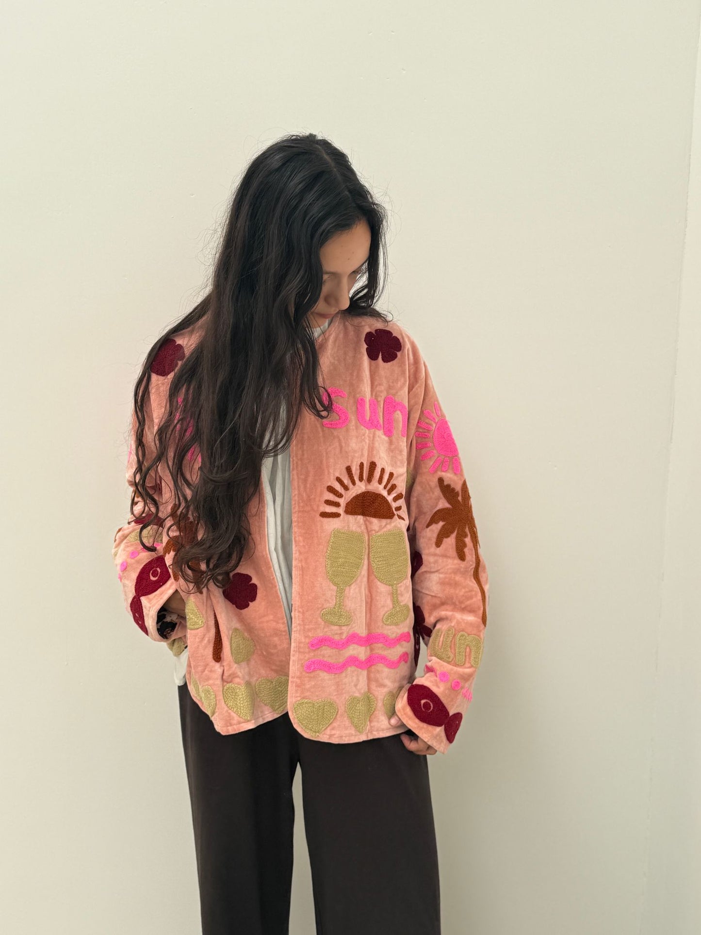 Velvet Jacket CINCIN zalm