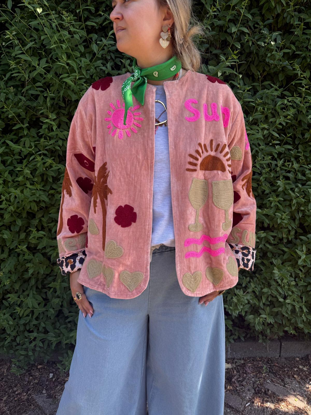 Velvet Jacket CINCIN zalm