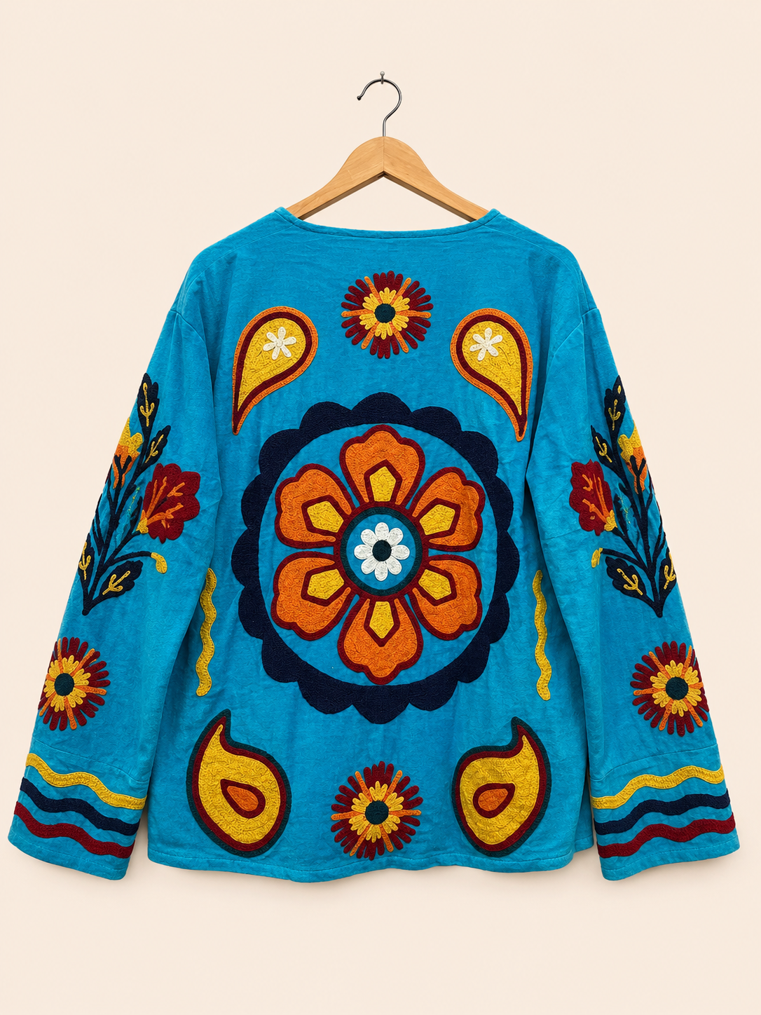 TOUT - Blue Velvet Jacket Flower