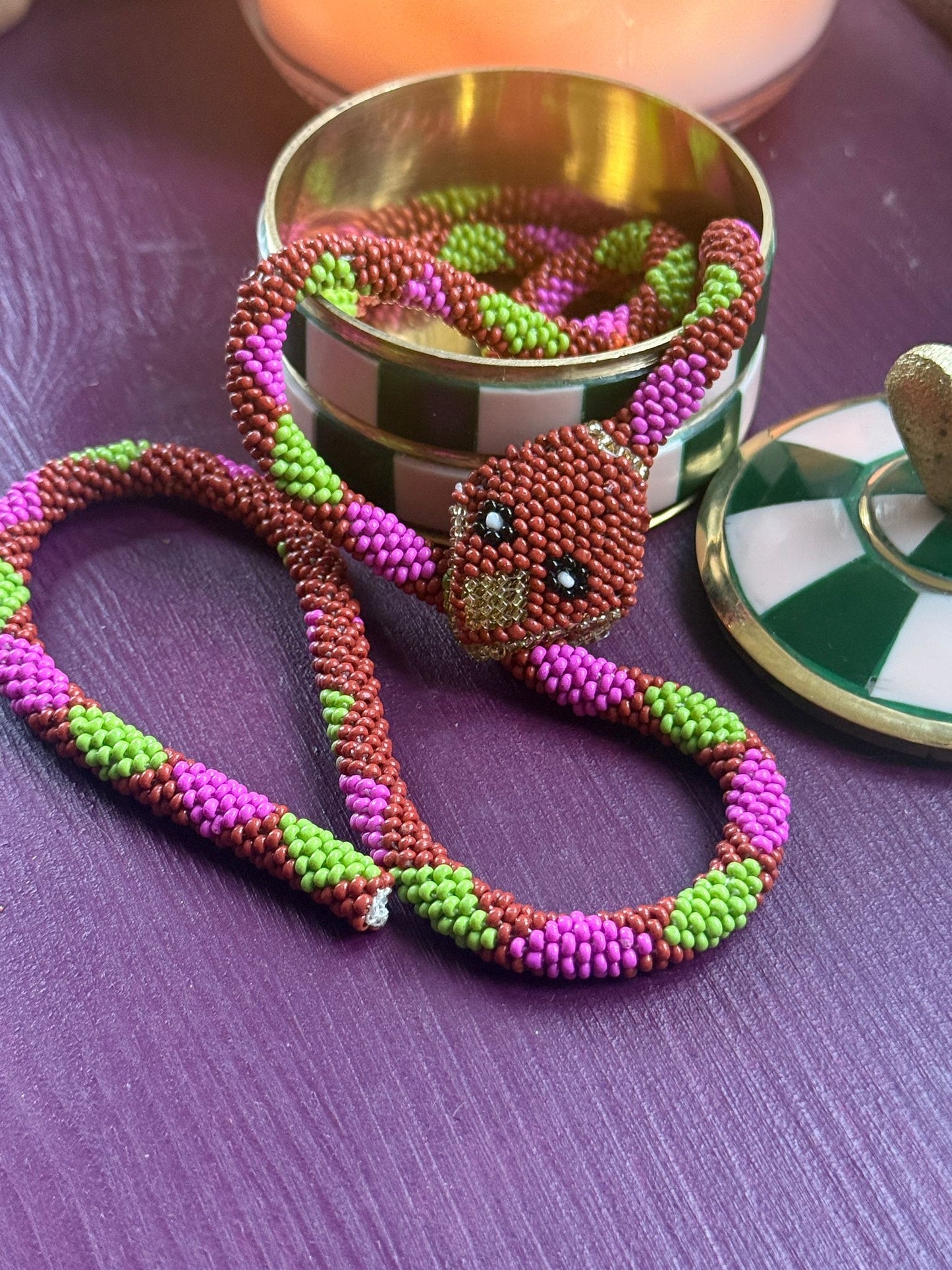 Ketting snake incl treasure box