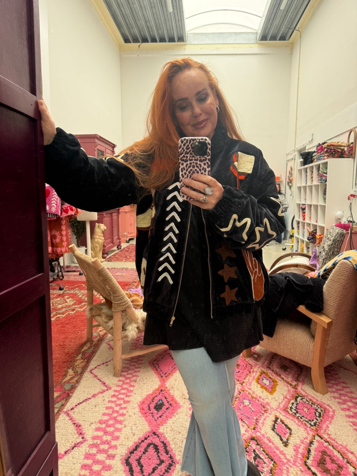 TOUT - Lola Bomber Velvet black UNISEX