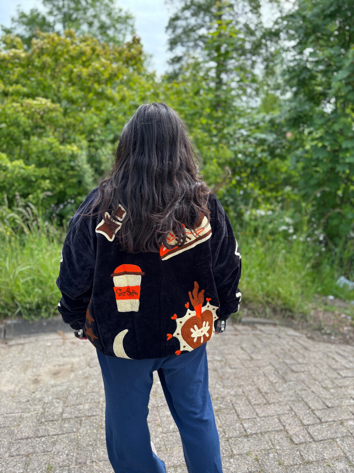 TOUT - Lola Bomber Velvet black UNISEX