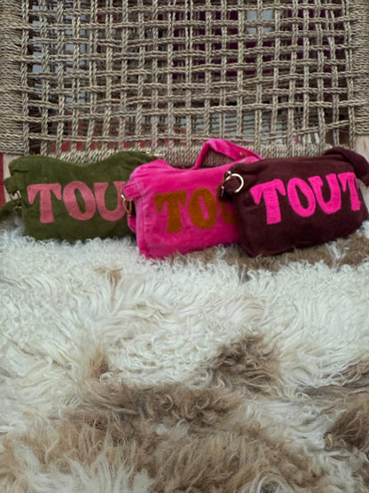 TOUT - Corduroy embroidery "TOUT" tas