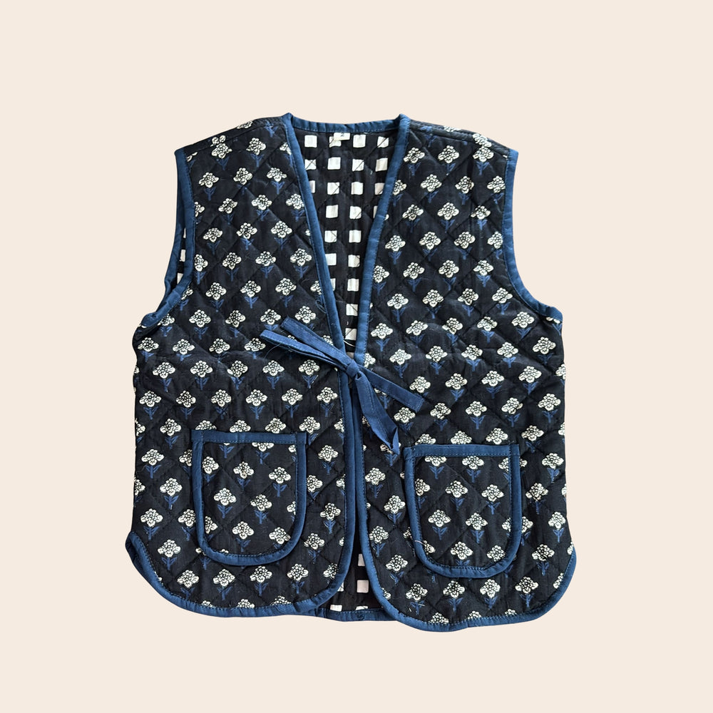 TOUT - Kids Juna Gilet Blockprint
