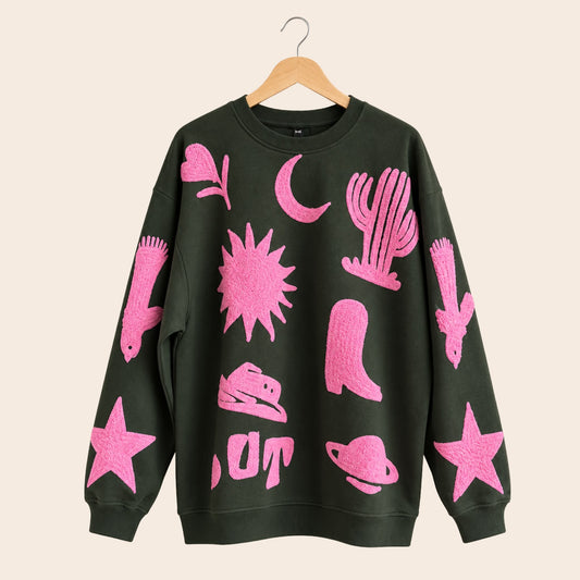 TOUT - Sweater Tout Club Green-pink