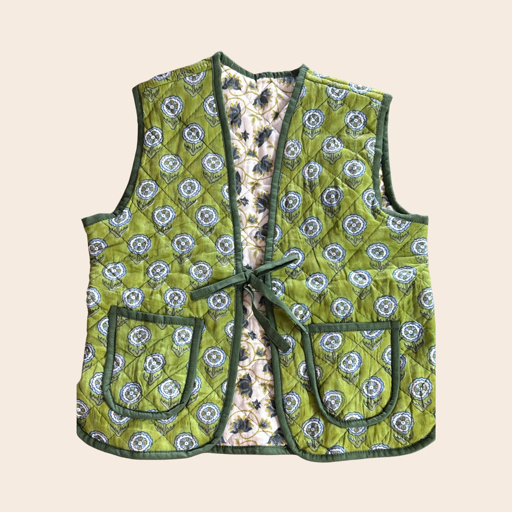 TOUT - Kids Juna Gilet Blockprint