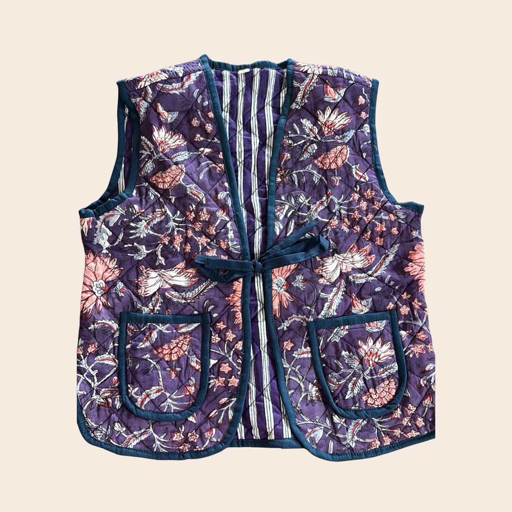 TOUT - Kids Juna Gilet Blockprint
