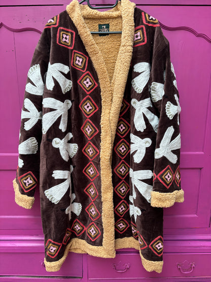 TOUT - Birds Coat Teddy Velvet